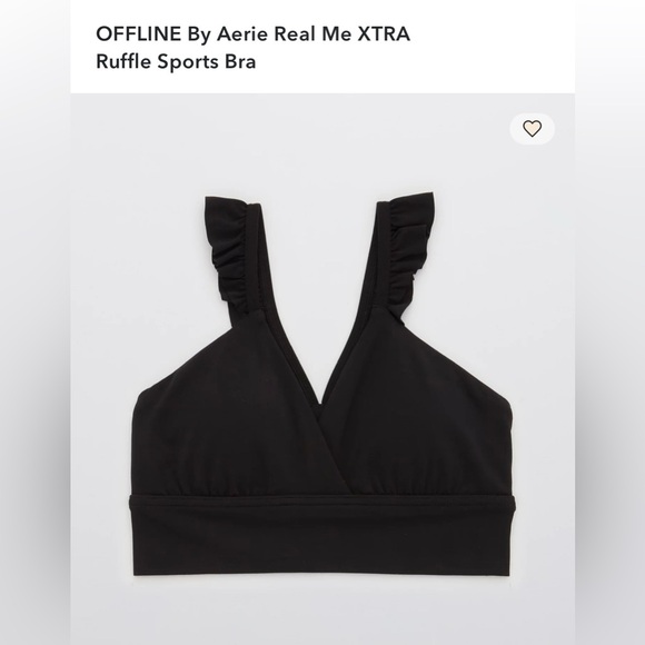 OFFLINE By Aerie Real Me XTR Ruffle Strap Sports Bra Large - Picture 4 of 10